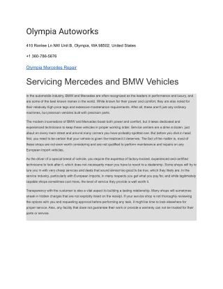 olympia autoworks