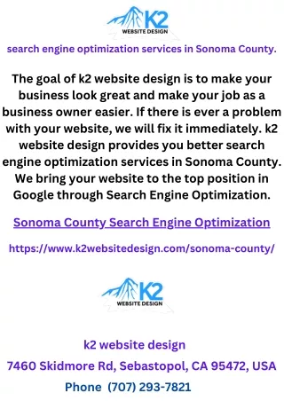 search engine optimization services in sonoma