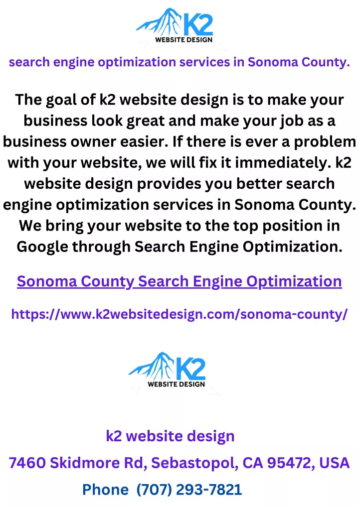 search engine optimization services in sonoma