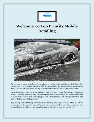 welcome to top priority mobile detailing