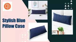 stylish blue pillow case