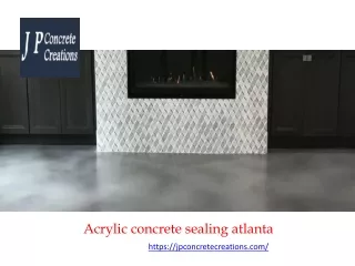 Acrylic concrete sealing Atlanta