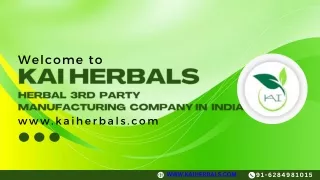 Herbal 3rd Party Manufacturing Company In India