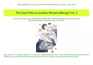 BEST [epub]$$ The Case Files of Jeweler Richard (Manga) Vol. 3 [PDF  mobi  ePub]