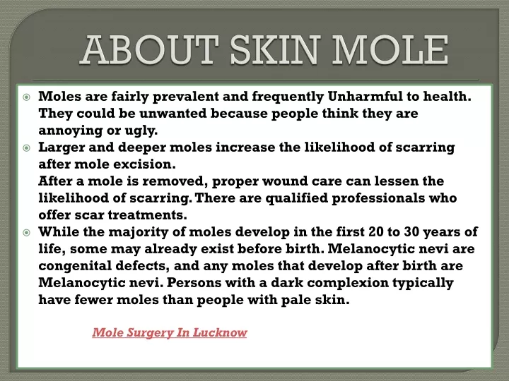 about skin mole