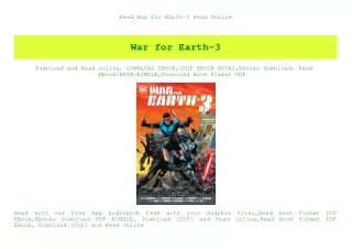 Read War for Earth-3 Read Online