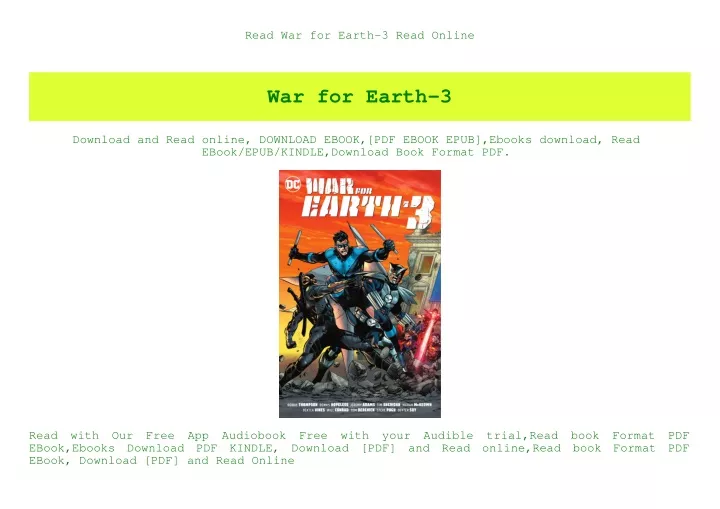 read war for earth 3 read online
