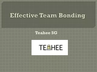 Effective Team Bonding