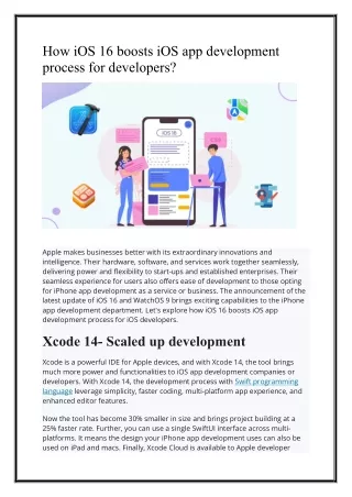 how ios 16 boosts ios app development process