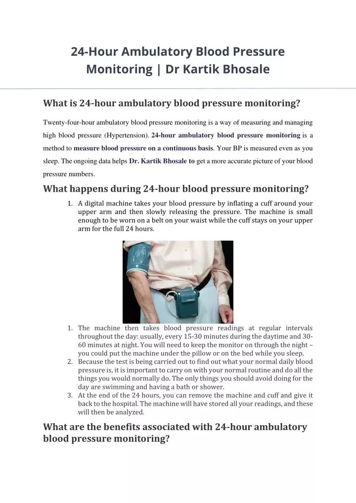 24 hour ambulatory blood pressure monitoring