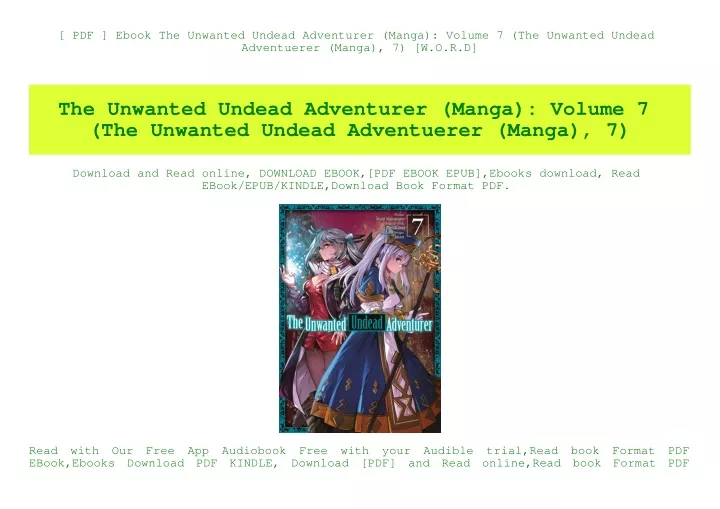 pdf ebook the unwanted undead adventurer manga