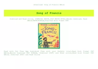 (Download) Song of Francis EBook