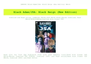 (EBOOK Black AdamJSA Black Reign (New Edition) EBook