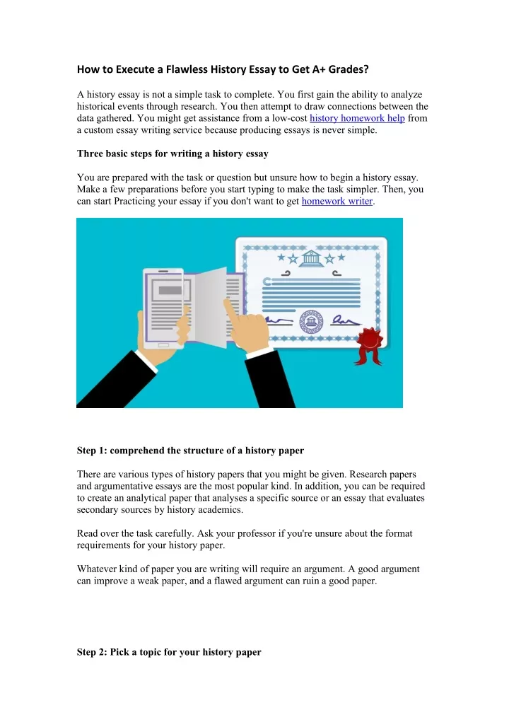 how to execute a flawless history essay