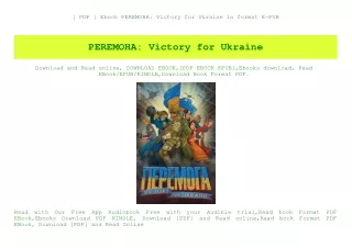 [ PDF ] Ebook PEREMOHA Victory for Ukraine in format E-PUB