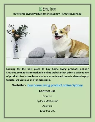 Buy Home Living Product Online Sydney | Emutree.com.au