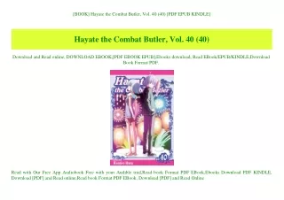 [BOOK] Hayate the Combat Butler  Vol. 40 (40) [PDF EPUB KINDLE]