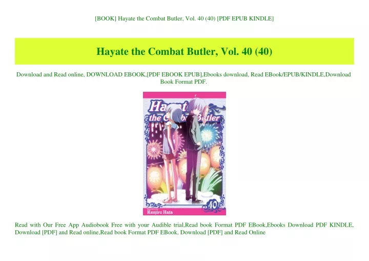 book hayate the combat butler vol 40 40 pdf epub