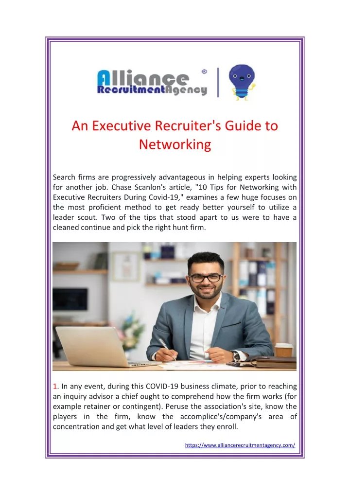 an executive recruiter s guide to networking