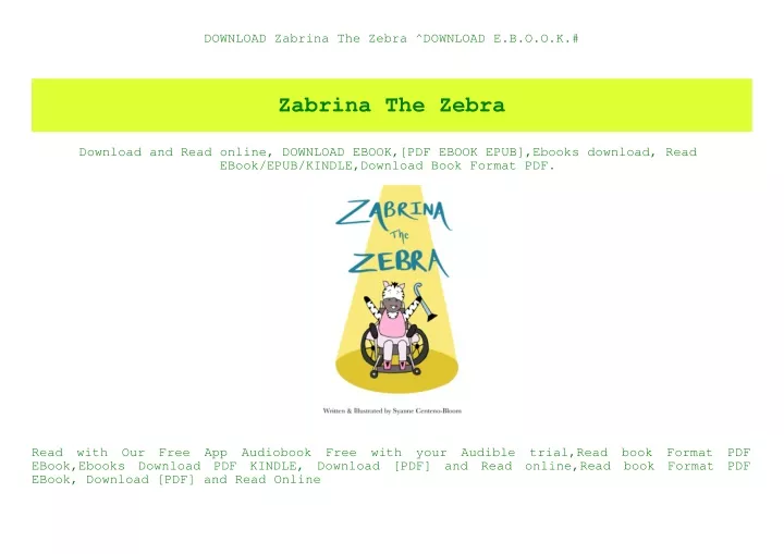 download zabrina the zebra download e b o o k