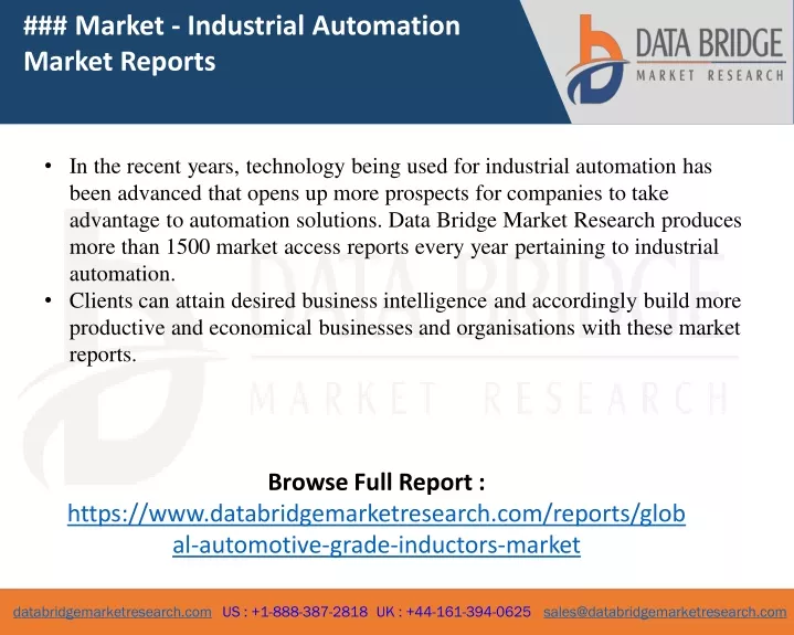 market industrial automation market reports