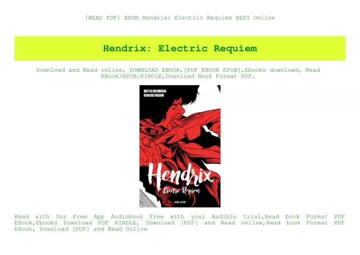 read pdf epub hendrix electric requiem best online