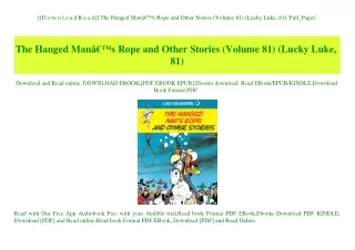 [[D.o.w.n.l.o.a.d R.e.a.d]] The Hanged ManÃ¢Â€Â™s Rope and Other Stories (Volume 81) (Lucky Luke  81) 'Full_Pages'