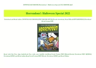 DOWNLOAD EBOOK Horrendous! Halloween Special 2022 EBOOK #pdf