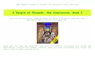 READ [EBOOK] A Tangle of Threads The Simulacrum  Book 2 BEST Book