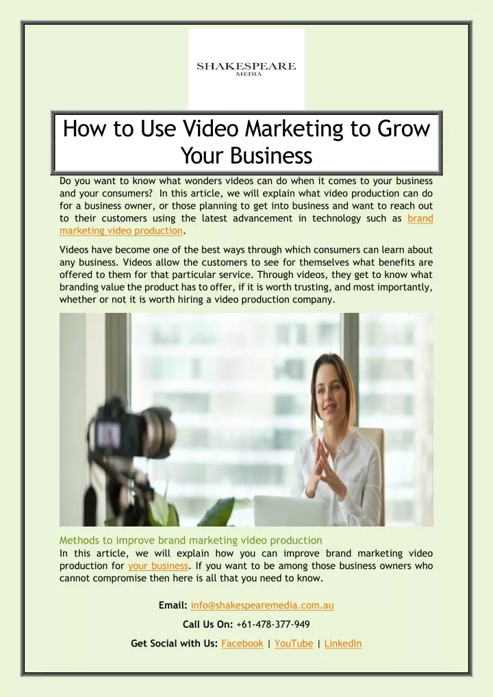how to use video marketing to grow your business