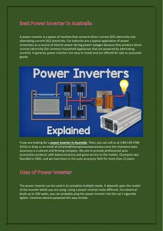 Best Power Inverter in Australia