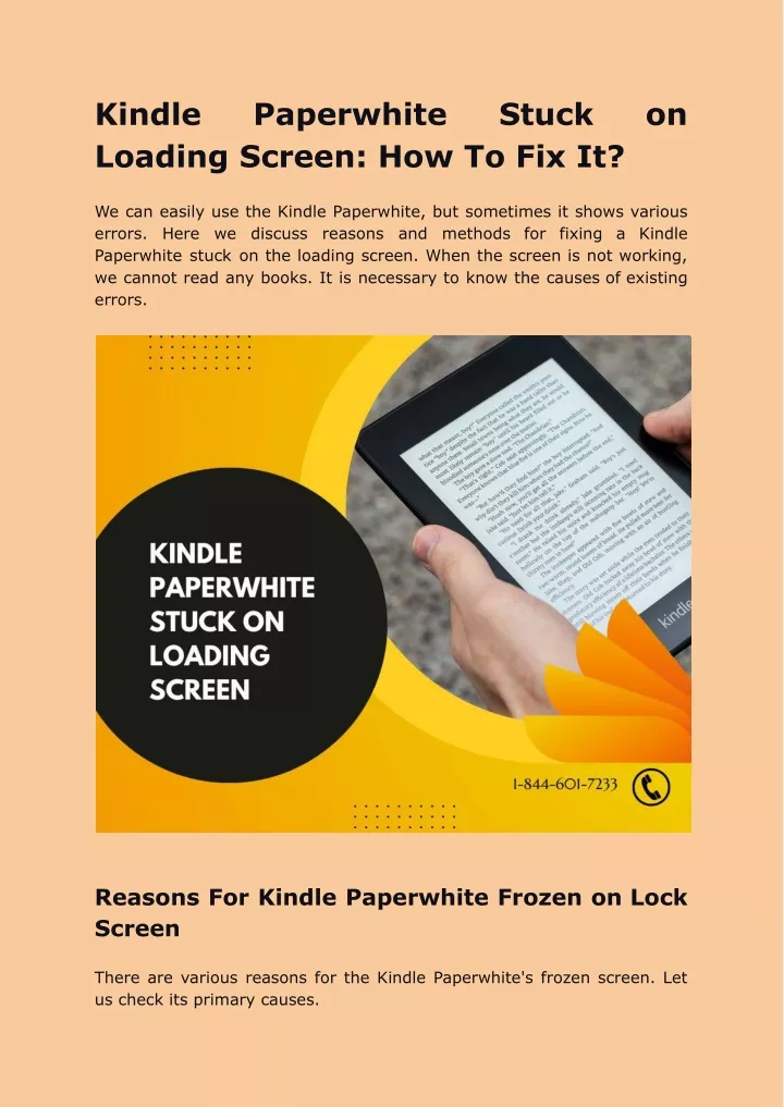 kindle loading screen how to fix it