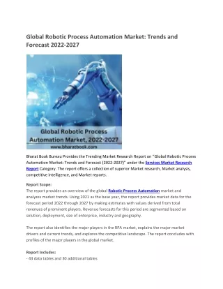 global robotic process automation market trends