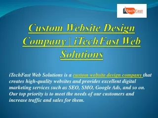 Custom Website Design Company