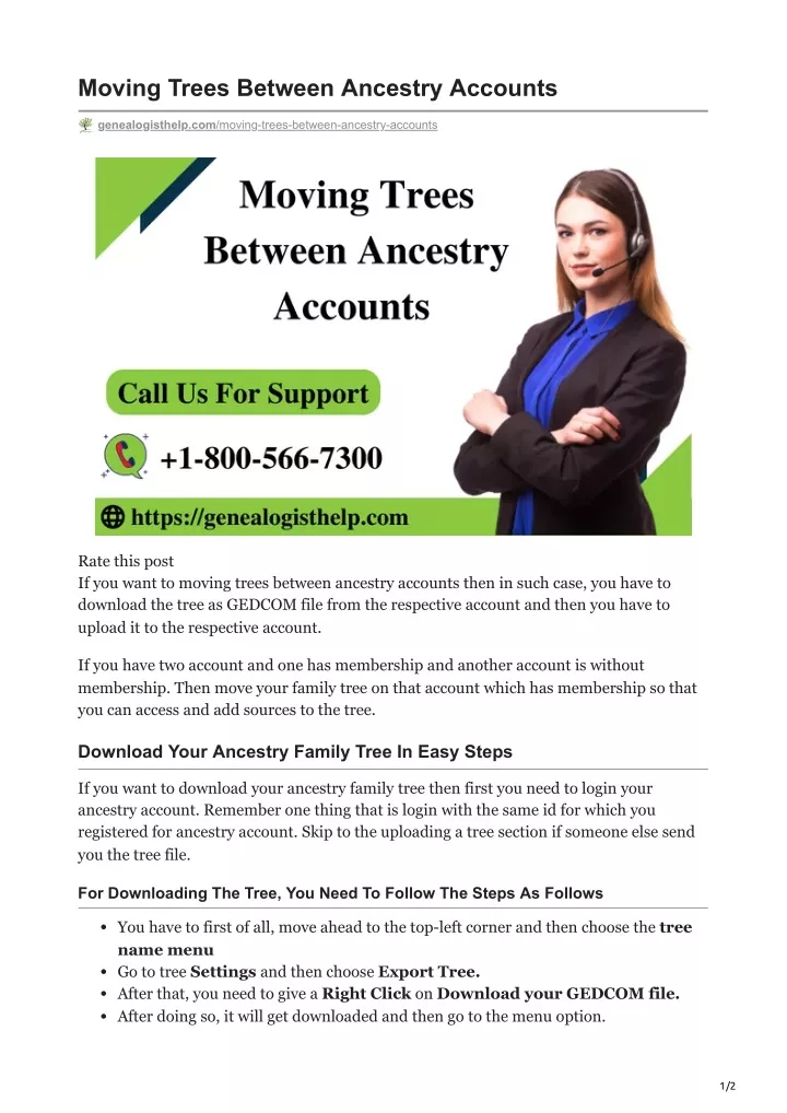 moving trees between ancestry accounts