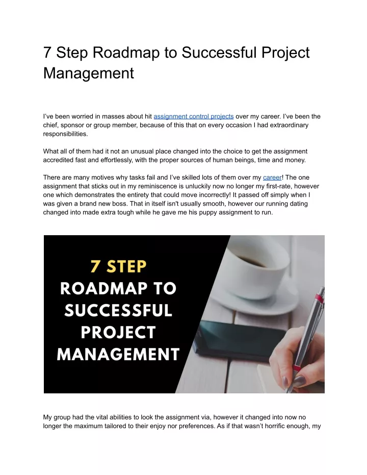 7 step roadmap to successful project management