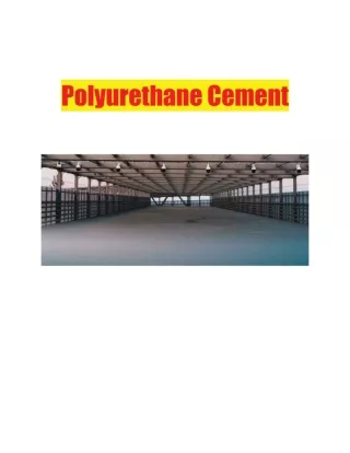 Polyurethane Cement