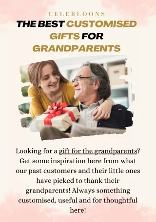 The Best Customised Gifts For Grandparents