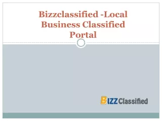 Bizzclassified -Local Business Classified Portal