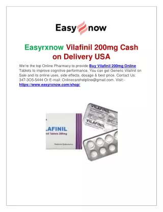 Easyrxnow Vilafinil 200mg Cash on Delivery USA-USA