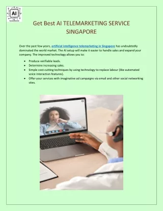 Get Best AI Telemarketing Service Singapore