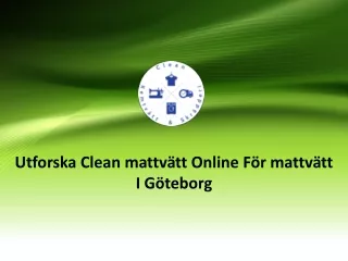 Utforska Clean mattvätt Online För mattvätt I Göteborg
