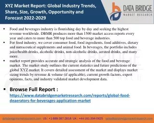 Global Food Deaerators for Beverages Application Market ppt