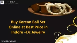 Buy Korean Bali Set Online atBuy Korean Bali  Best Price in Indore –Dc Jewelry 1