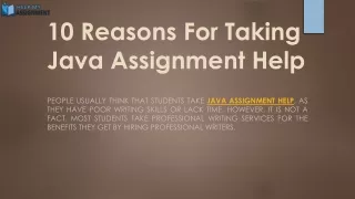 10 Reasons For Taking Java Assignment Help