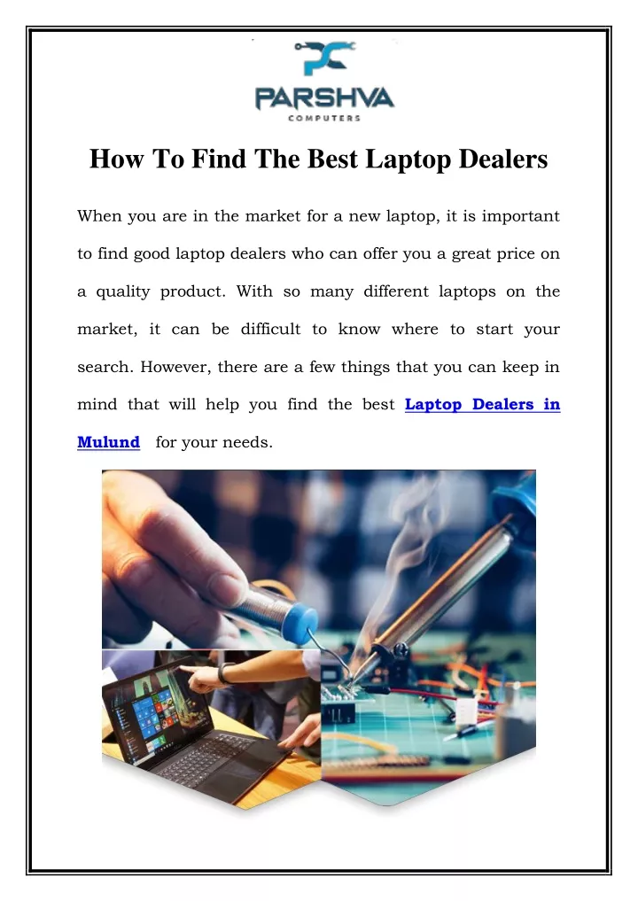 how to find the best laptop dealers