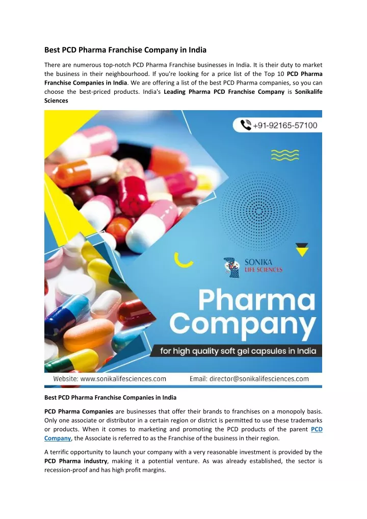 best pcd pharma franchise company in india