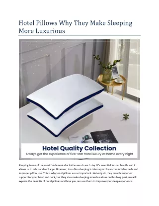 hotel pillows why they make sleeping more