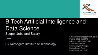 B.Tech Artificial Intelligence and Data Science - KIT
