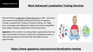 Most Advanced Localization Testing Services